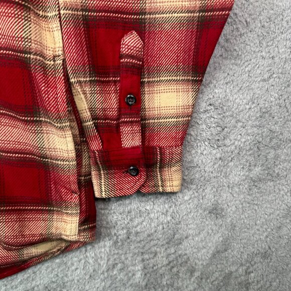 Orvis Big Bear Heavyweight Double Brushed Flannel Button Down Shirt Hand Warmer - Picture 7 of 15